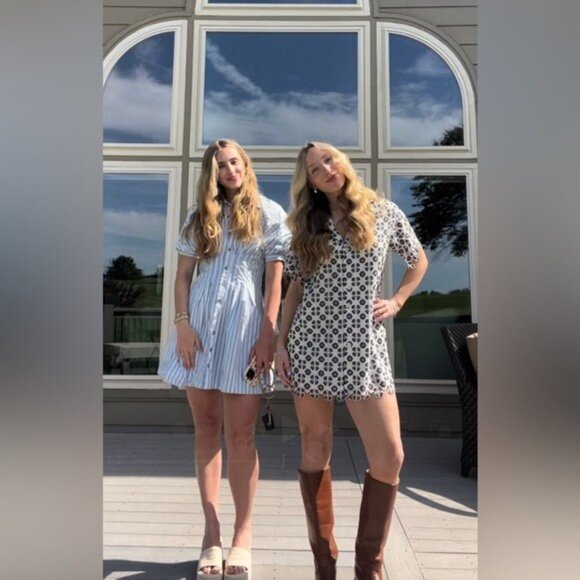 NWT Size XS - Maeve Short-Sleeve Geo Lace Mini Shirt Dress (NWT US$ 198) - Picture 6 of 16